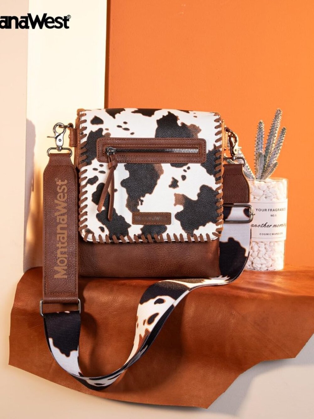 Crossbody Bags for Women with Dual Compartments Western Cross Body Purse with Le - Picture 2 of 6
